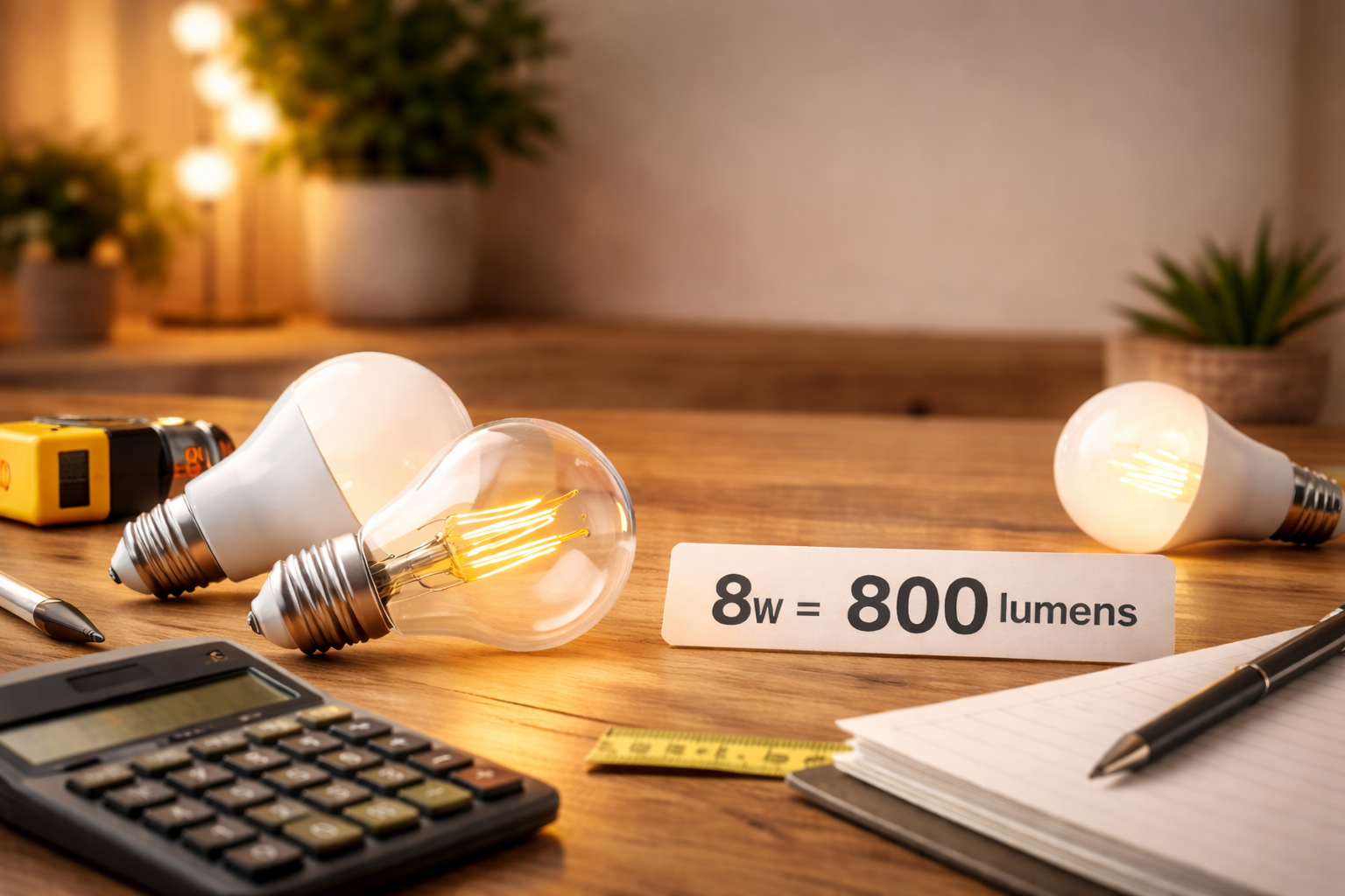 Goldberg Home LED bulb wattage lumens guide Singapore HDB energy-efficient lighting comparison