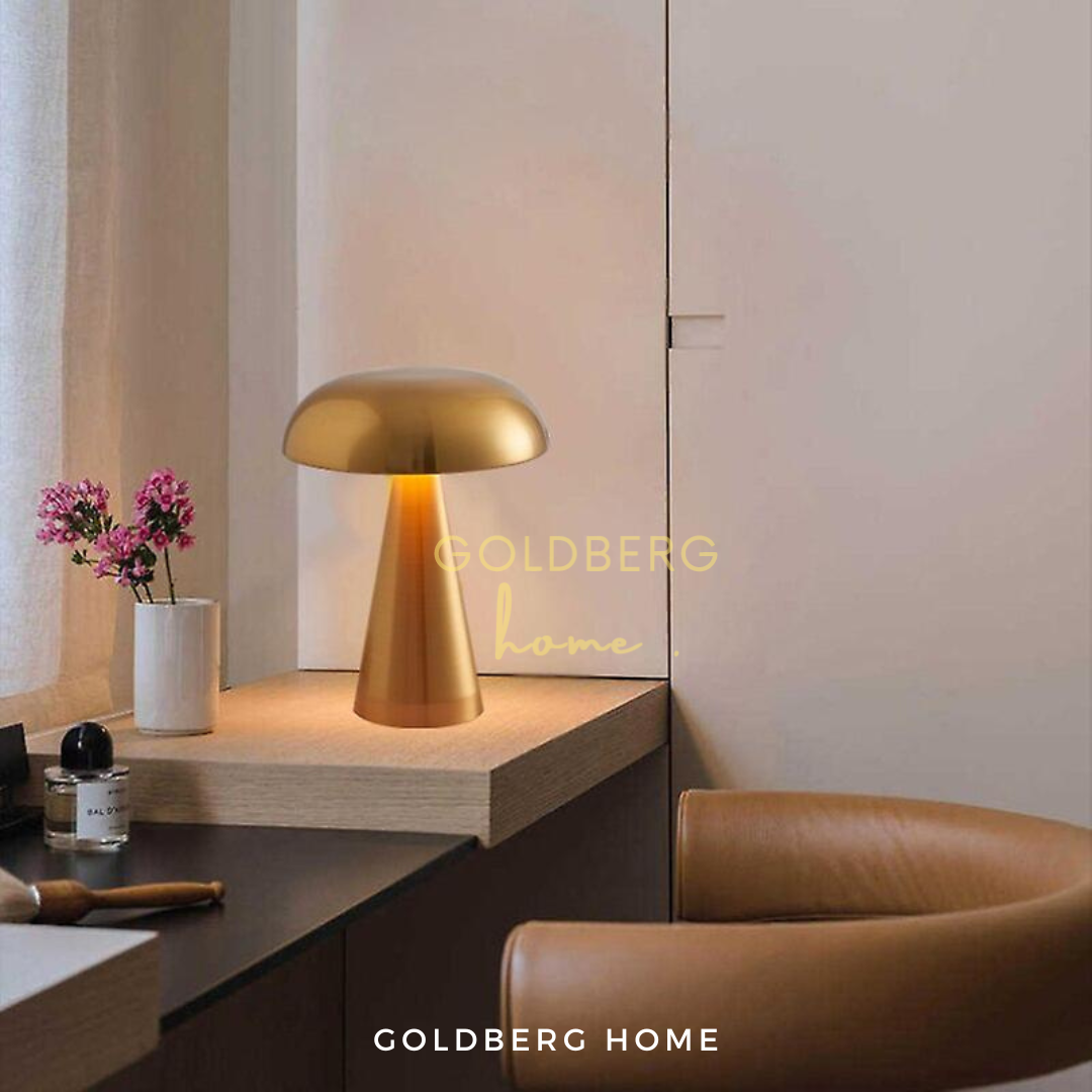 Lyon Gold USB Table Lamp suitable for Make up area | USB Rechargeable Table Lamp | Goldberg Home SG
