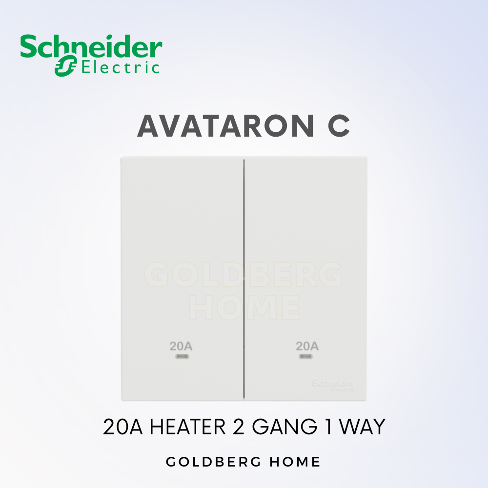 Schneider Avataron C 20A Heater 1G1W 1G2W 2G1W White, Wine Gold, Dark Grey