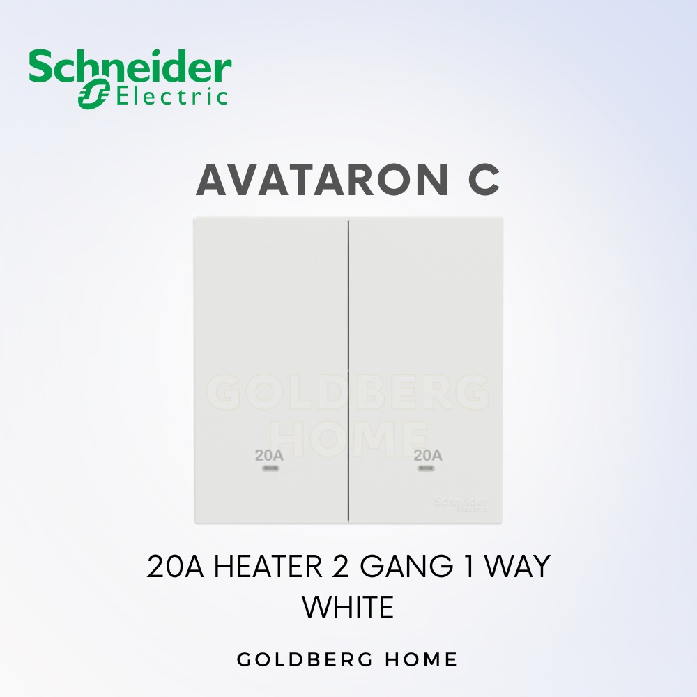 Schneider Avataron C 20A Heater 1G1W 1G2W 2G1W White, Wine Gold, Dark Grey