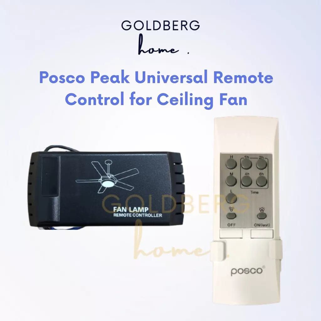 Close up of Posco Peak Universal Remote Control for SG HDB Condo Landed | Remote Control for Ceiling Fan | Goldberg Home SG