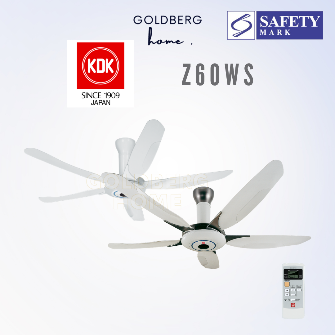 KDK Z60WS Remote Controlled Ceiling Fan