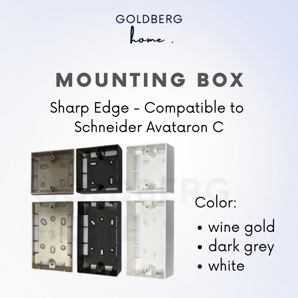 Mounting box 1 gang 2 gang- Compatible to Schneider AvatarON/ Avataron C/ Legrand