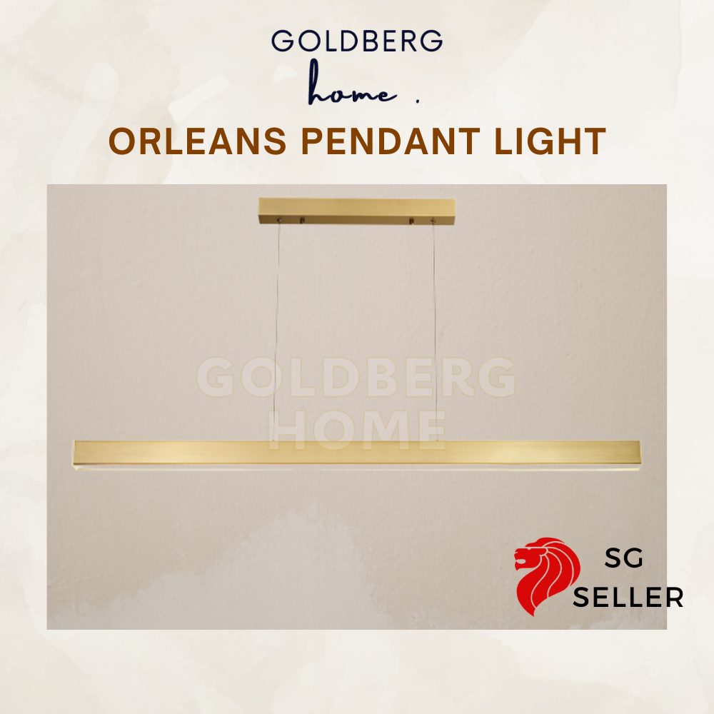 Orleans Golden Pendant Light 100CM 40W Daylight - Bedroom Living Room Kitchen