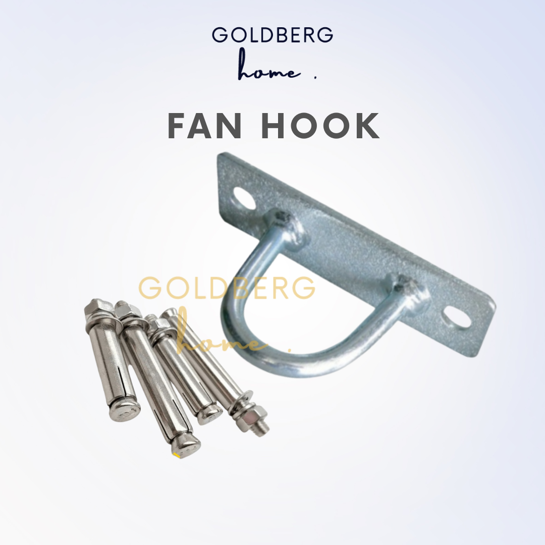 Stainless Steel Ceiling Fan Bracket + 2 Wall Plugs | Durable Ceiling Fan Bracket | Goldberg Home SG
