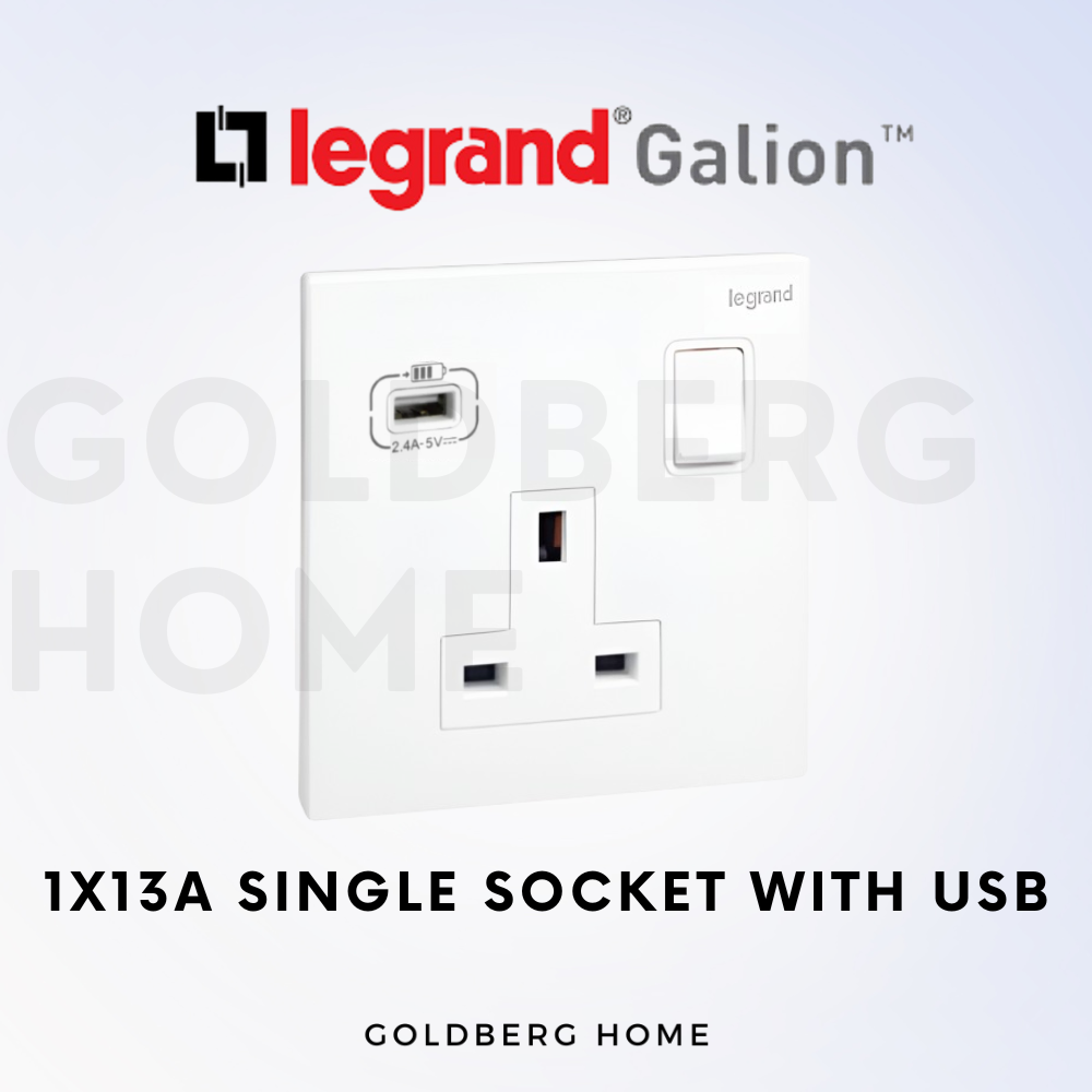 Legrand Galion Socket with USB White Dark Silver Champagne Rose Gold Matt Black