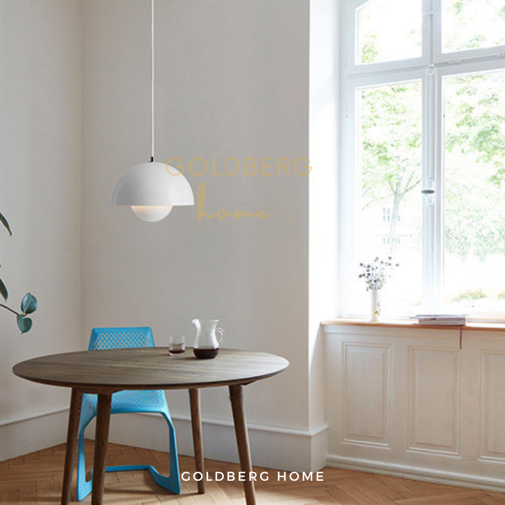 Lindau White & Red Pendant light for Coffee Area | Playful Contrast Pendant Light | Goldberg Home SG