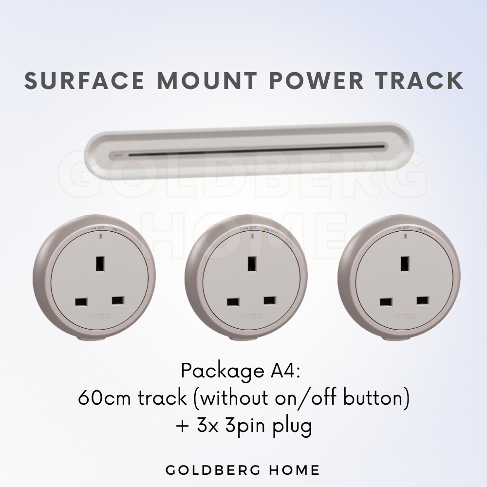 Goldberg Home bulk package options for Schneider power tracks and socket adapters, Package A4.