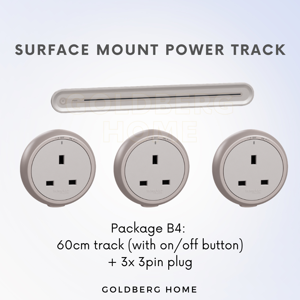 Goldberg Home bulk package options for Schneider power tracks and socket adapters, Package B4.