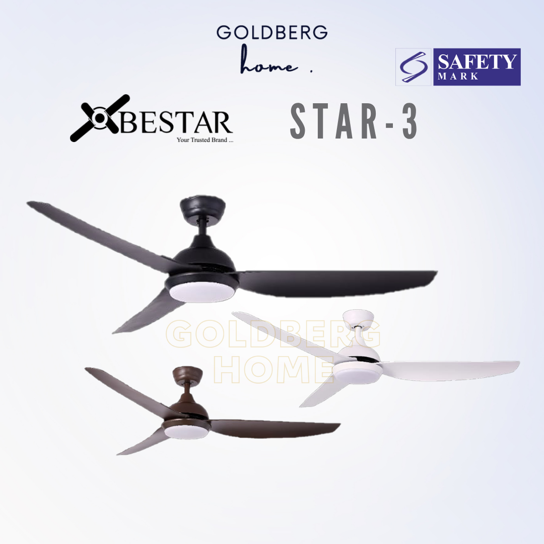Bestar Star-3 Ceiling Fan with 24W LED Light 36" 46" 56"