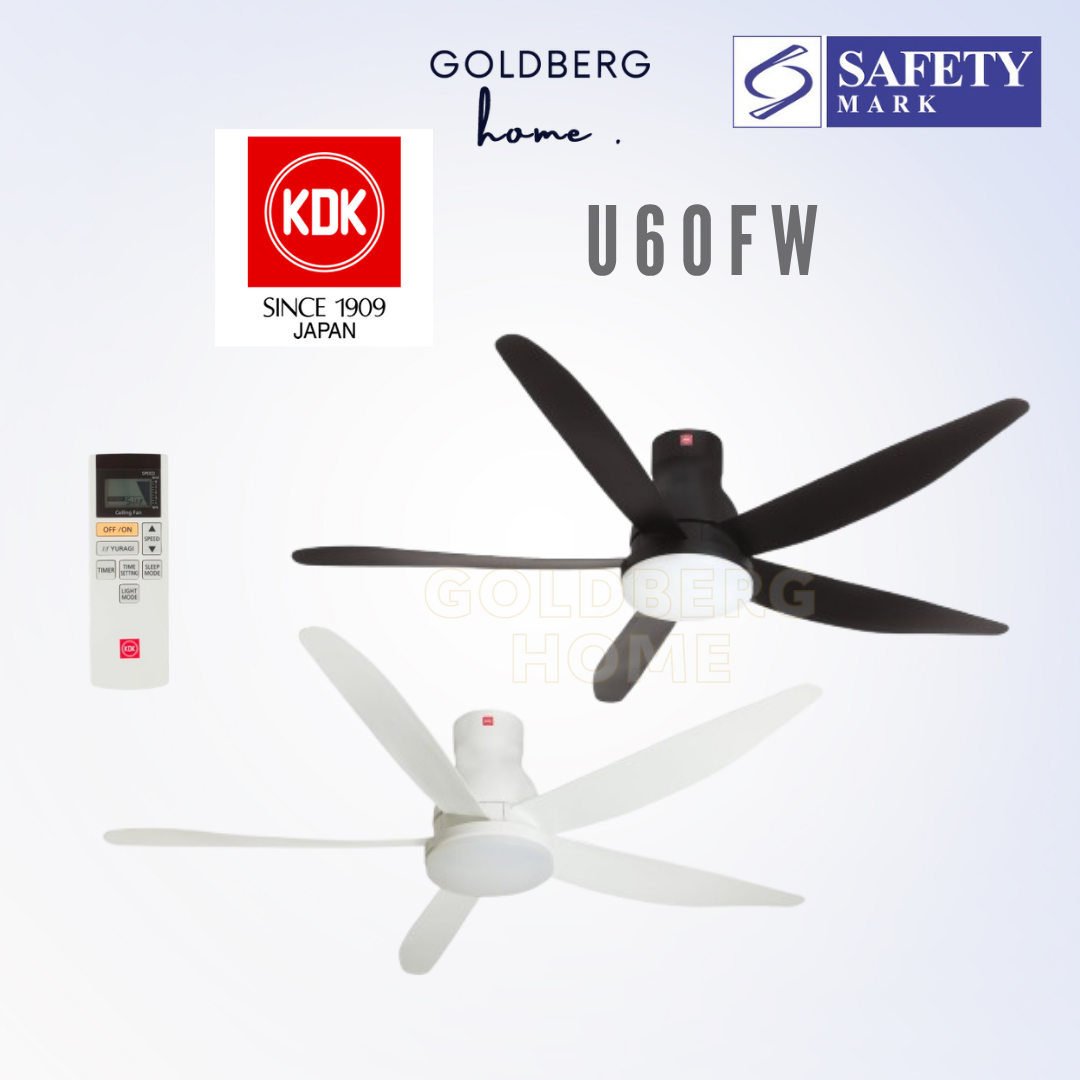 KDK U60FW Ceiling Fan 150cm with Led Lighting and Remote Control