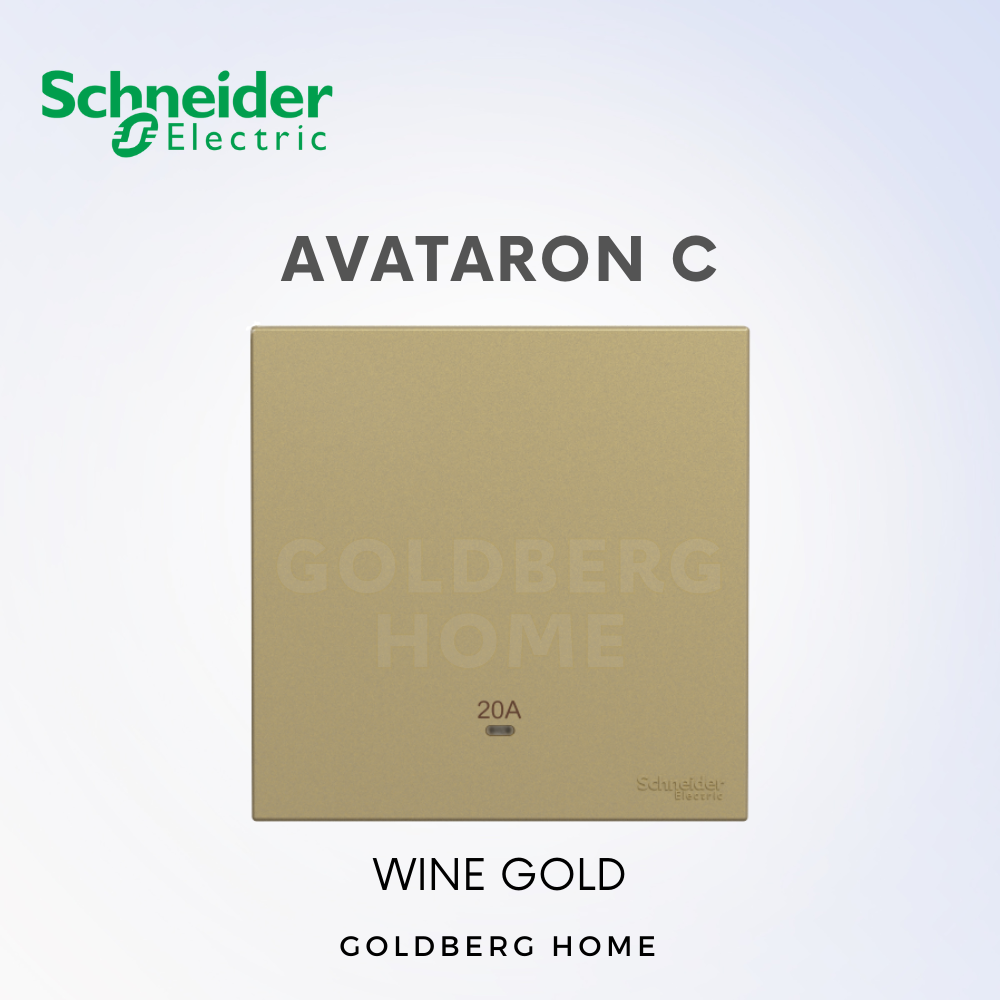 Schneider Avataron C 20A Heater 1G1W 1G2W 2G1W White, Wine Gold, Dark Grey