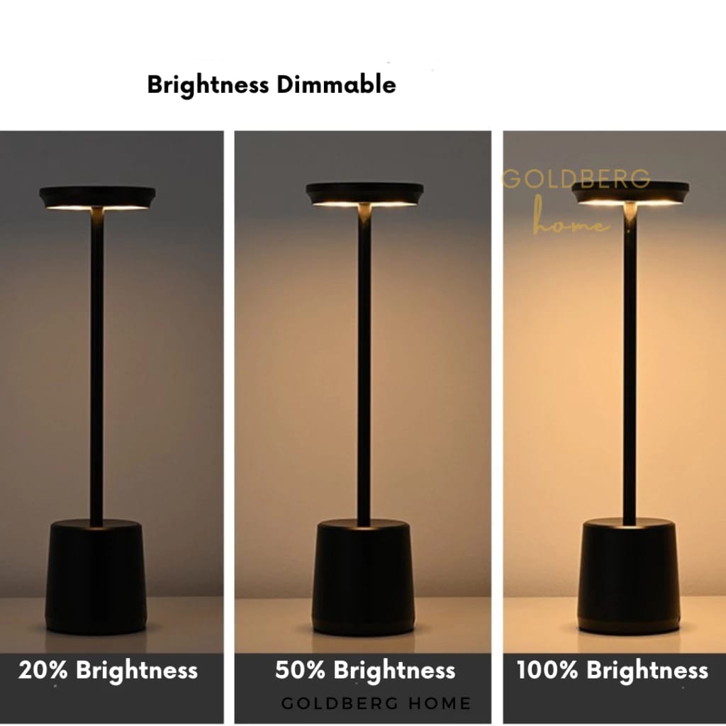 Light Temperature of Vienna Gold Adjustable Table Lamp | USB Rechargeable Table Lamp | Goldberg Home SG