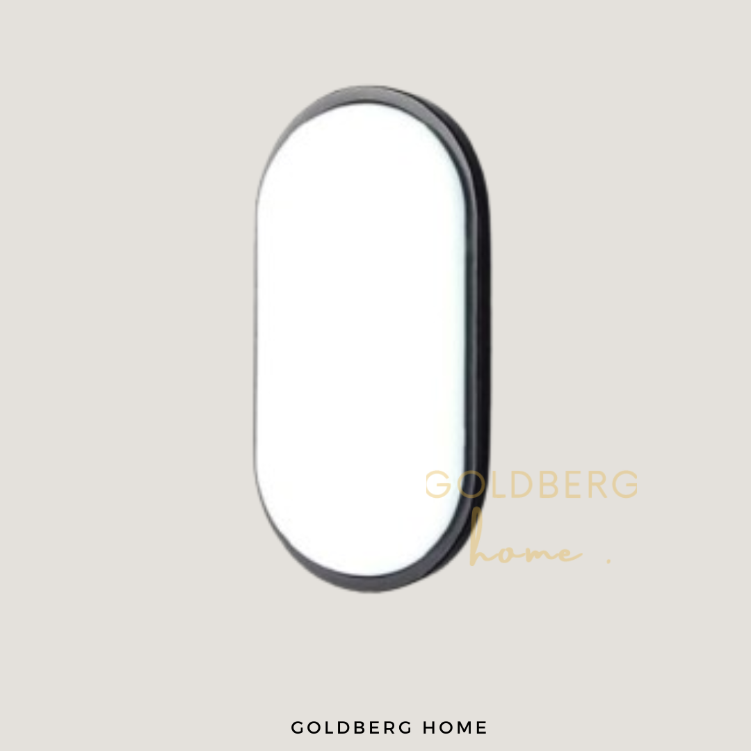 Close-up of the Goldberg Home Brantford 15W LED outdoor lamp in black finish.