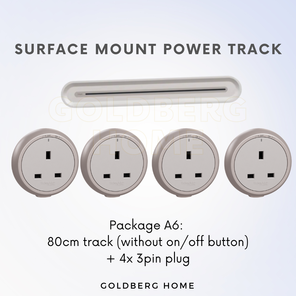 Goldberg Home bulk package options for Schneider power tracks and socket adapters, Package A6.
