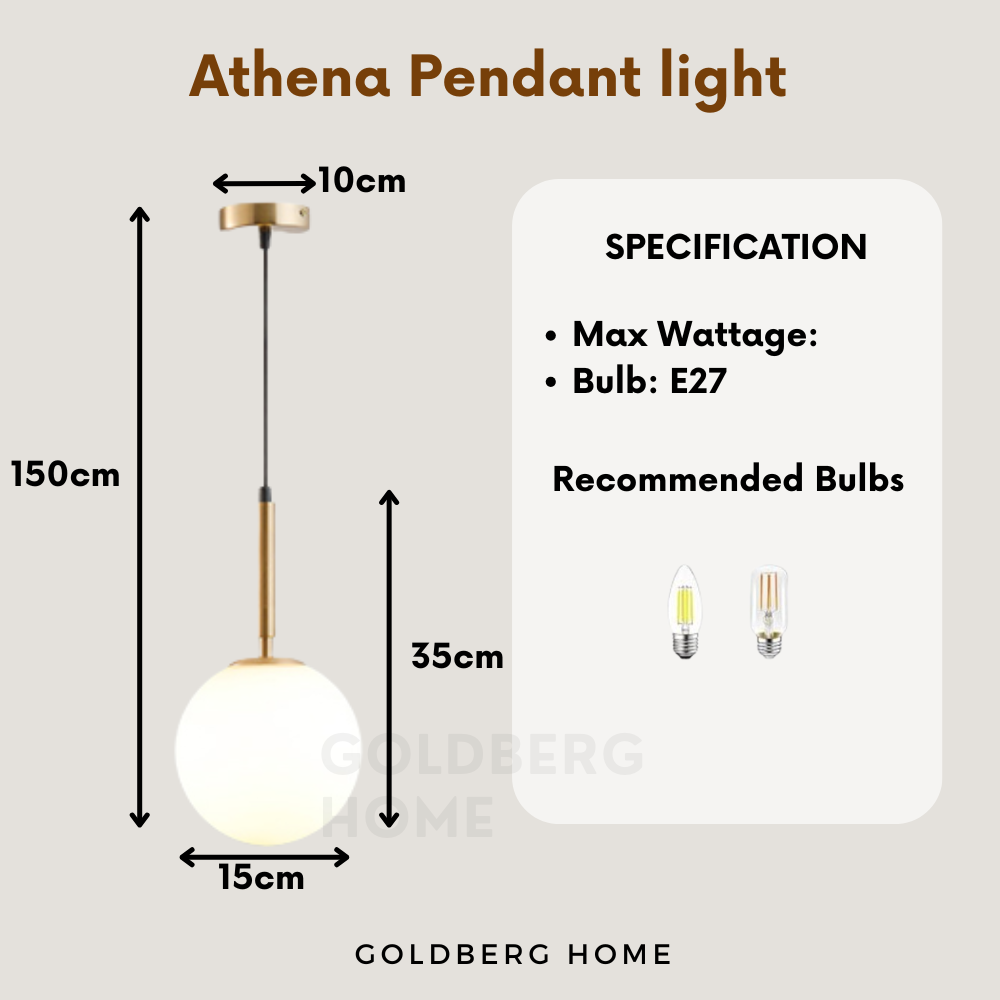 Recommended E27 LED bulb for Bolia series glass light, perfect for bright yet glare-free study areas.