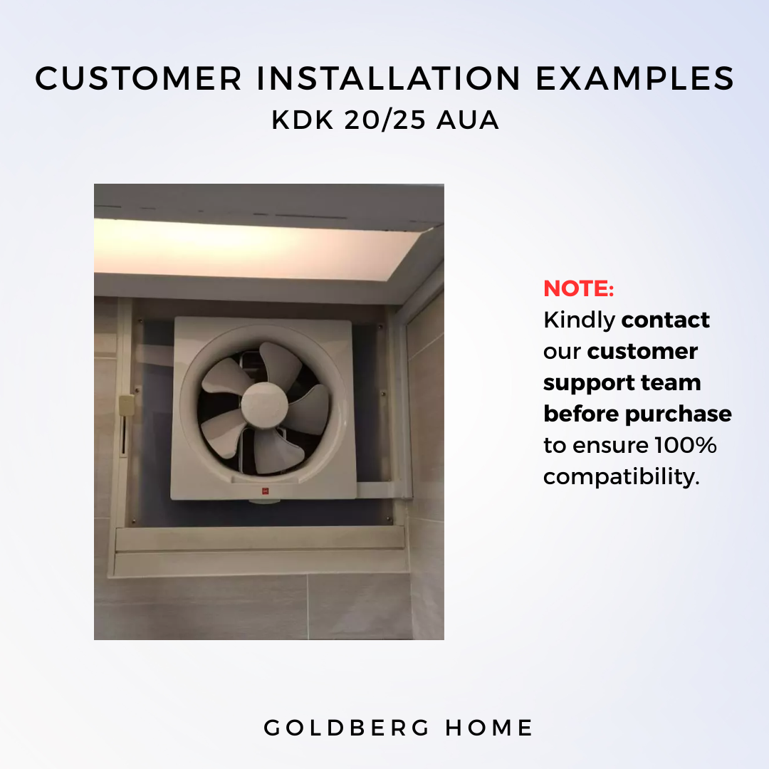 KDK 20 AUA ventilating fan with local installation service by Goldberg Home Singapore