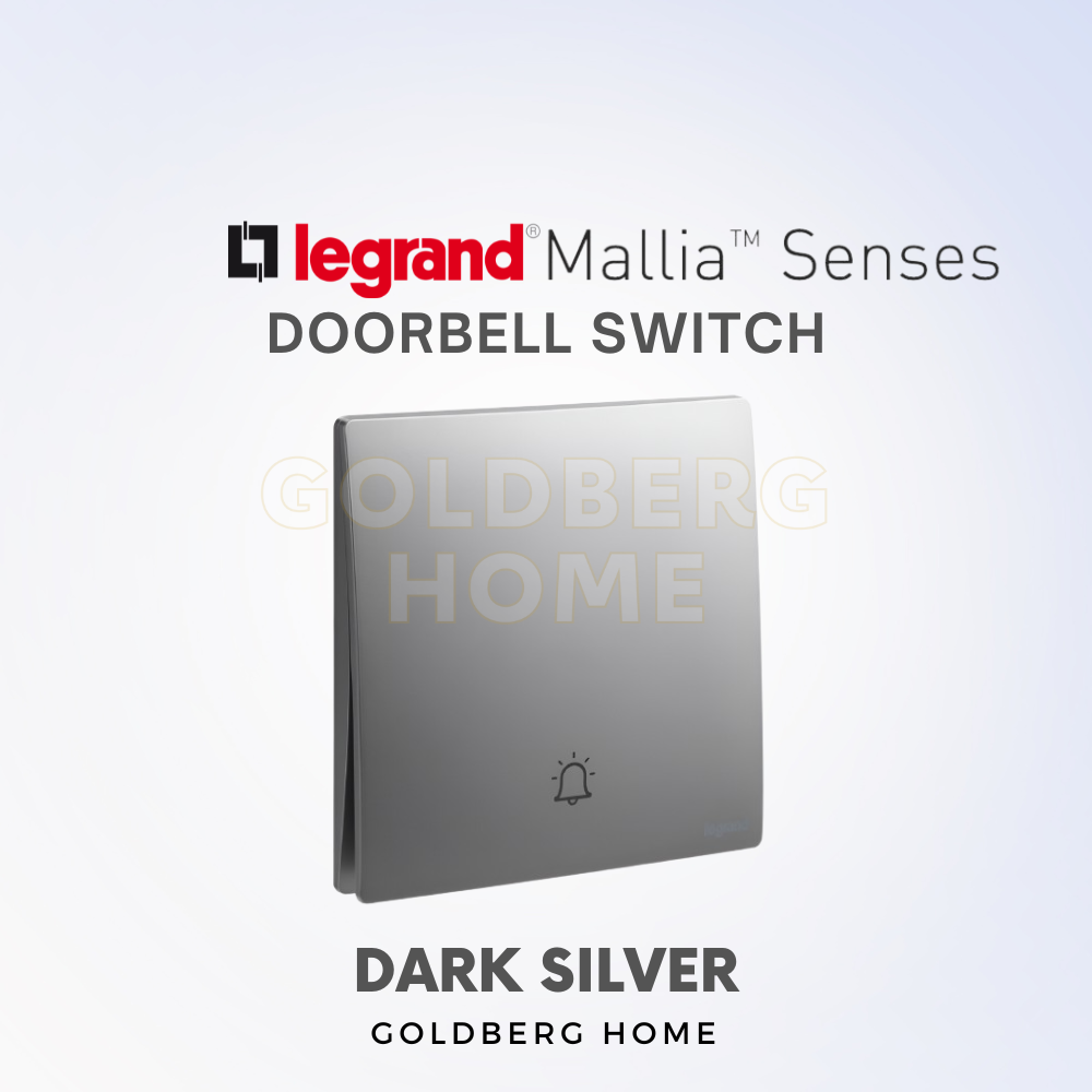 Legrand Mallia Senses bell switch in Dark Silver