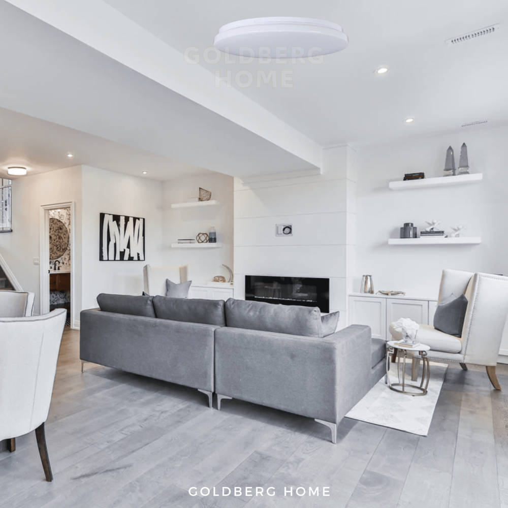 London 36W LED light providing bright, even coverage in a Singapore BTO living room.