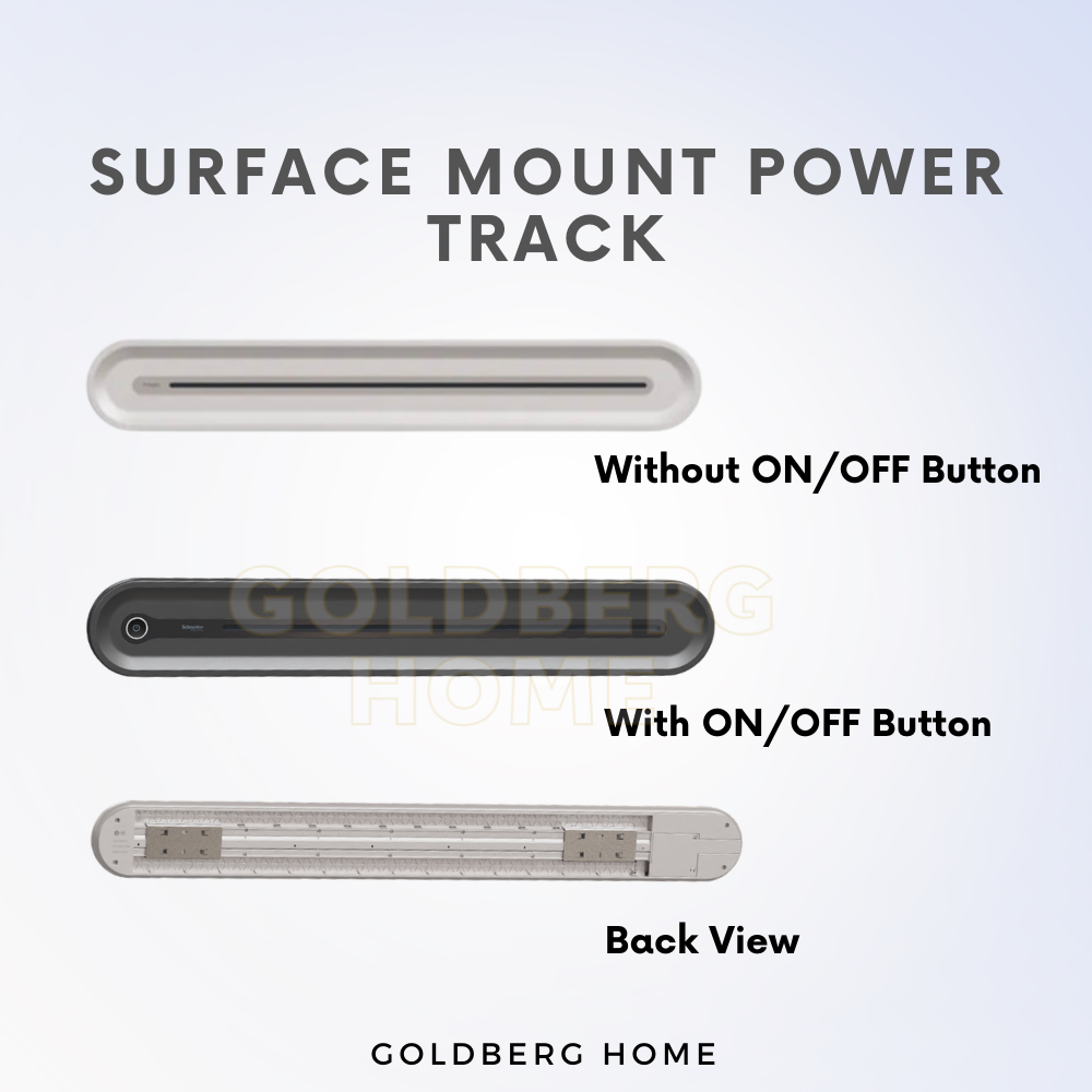 Close-up of the premium brushed grey finish on the Schneider Electric Easy Series track.