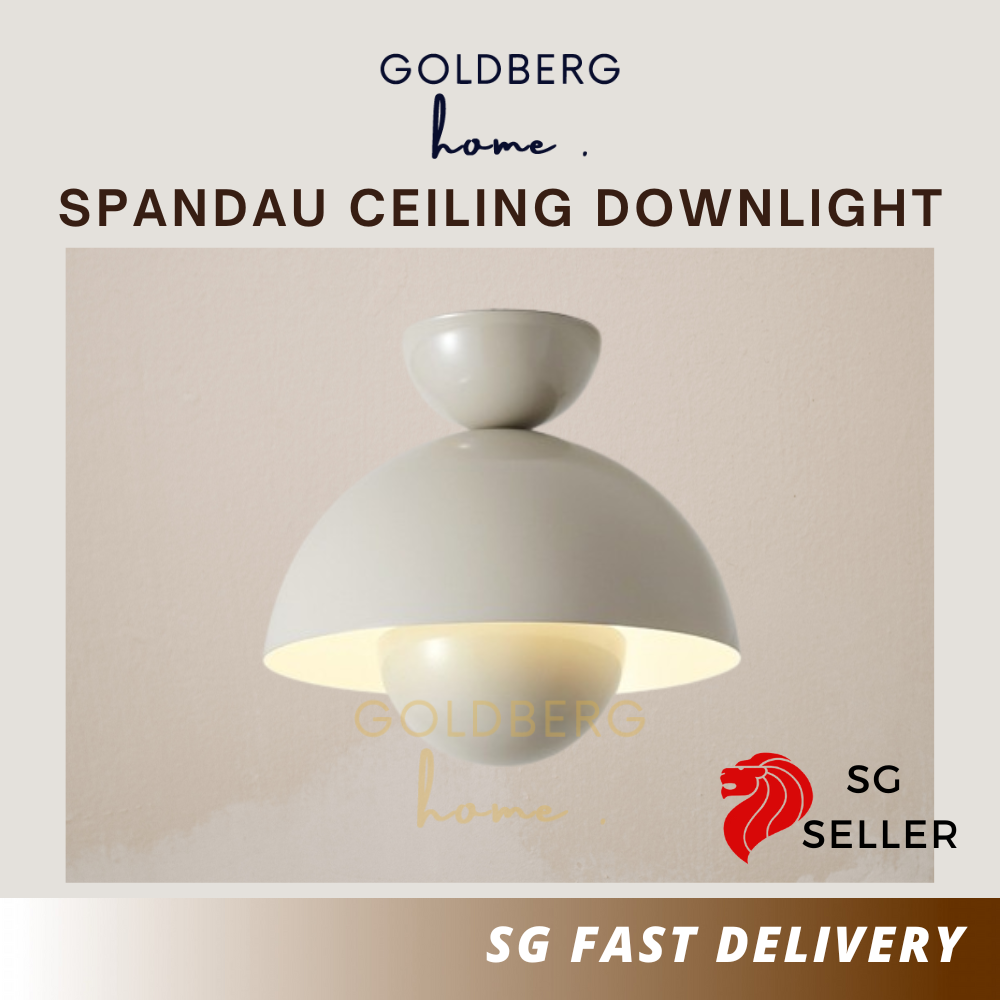 Spandau Flowerpot 23cm 6W LED ceiling spotlight in white by Goldberg Home.