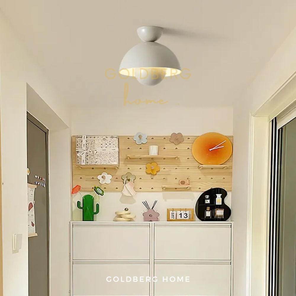 Minimalist Spandau white spotlights accentuating a Scandinavian-style dining room.