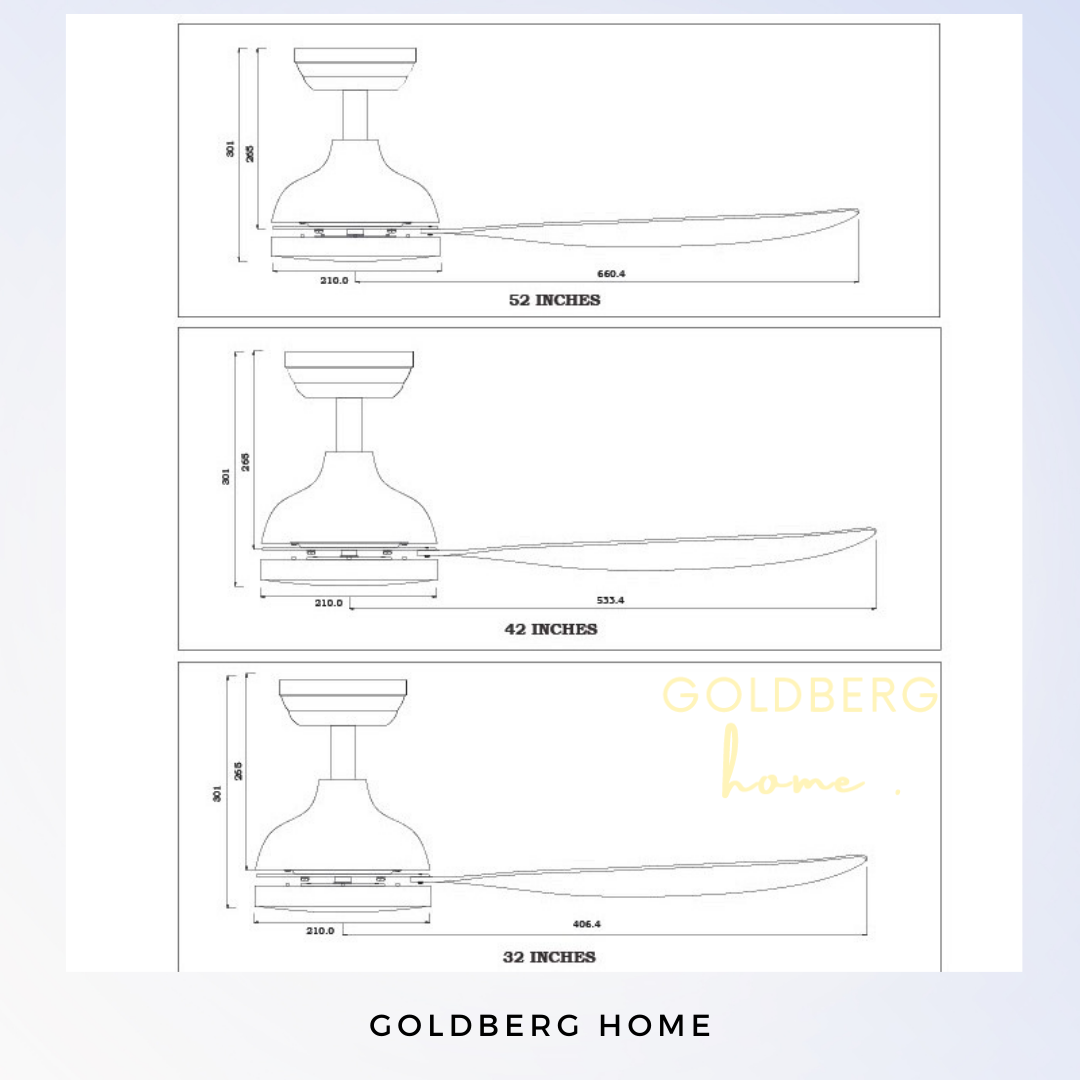 Measurement of Bestar Wind Ceiling Fan | DC Motor Ceiling Fan | Goldberg Home SG