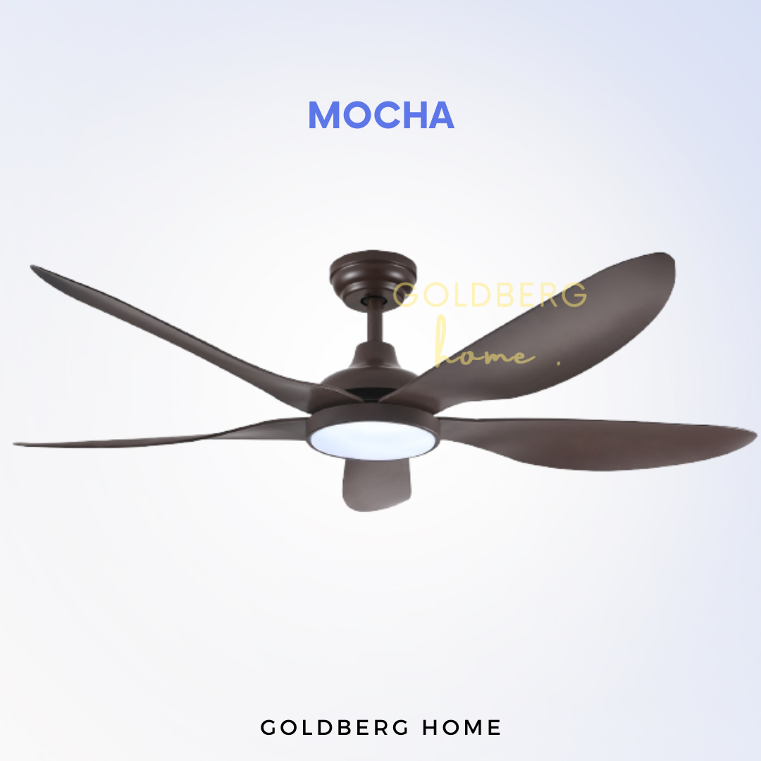 Mocha Bestar Wind Ceiling Fan | DC Motor Ceiling Fan | Goldberg Home SG