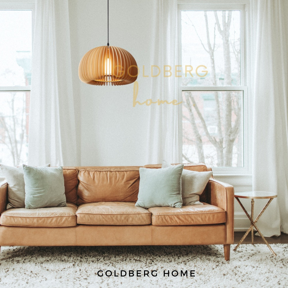 Kyoto Style Pendant Light suitable for Living Room | Premium Wood Style Pendant LightGoldberg Home SG