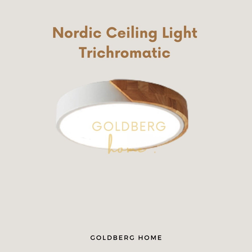 White Nordic Tritone Ceiling LightsCozy ambience Ceiling Light |Goldberg Home SG