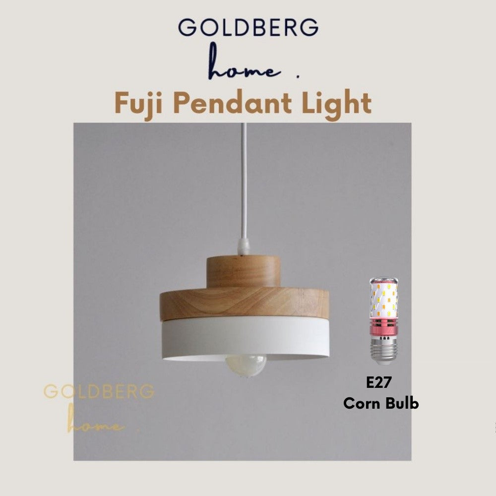 Light Bulb for Deluxe Fuji Pendant light | Wood & White Pendant Light | Goldberg Home SG