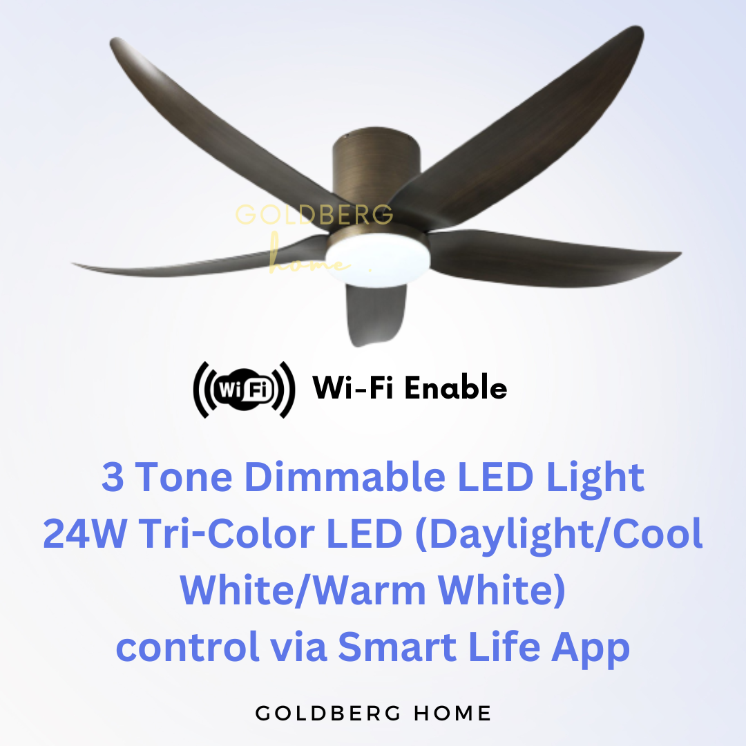 Light Temperature of Bestar Ceiling Fan VITO 5 | Wifi Controlled Ceiling Fan | Goldberg Home SG