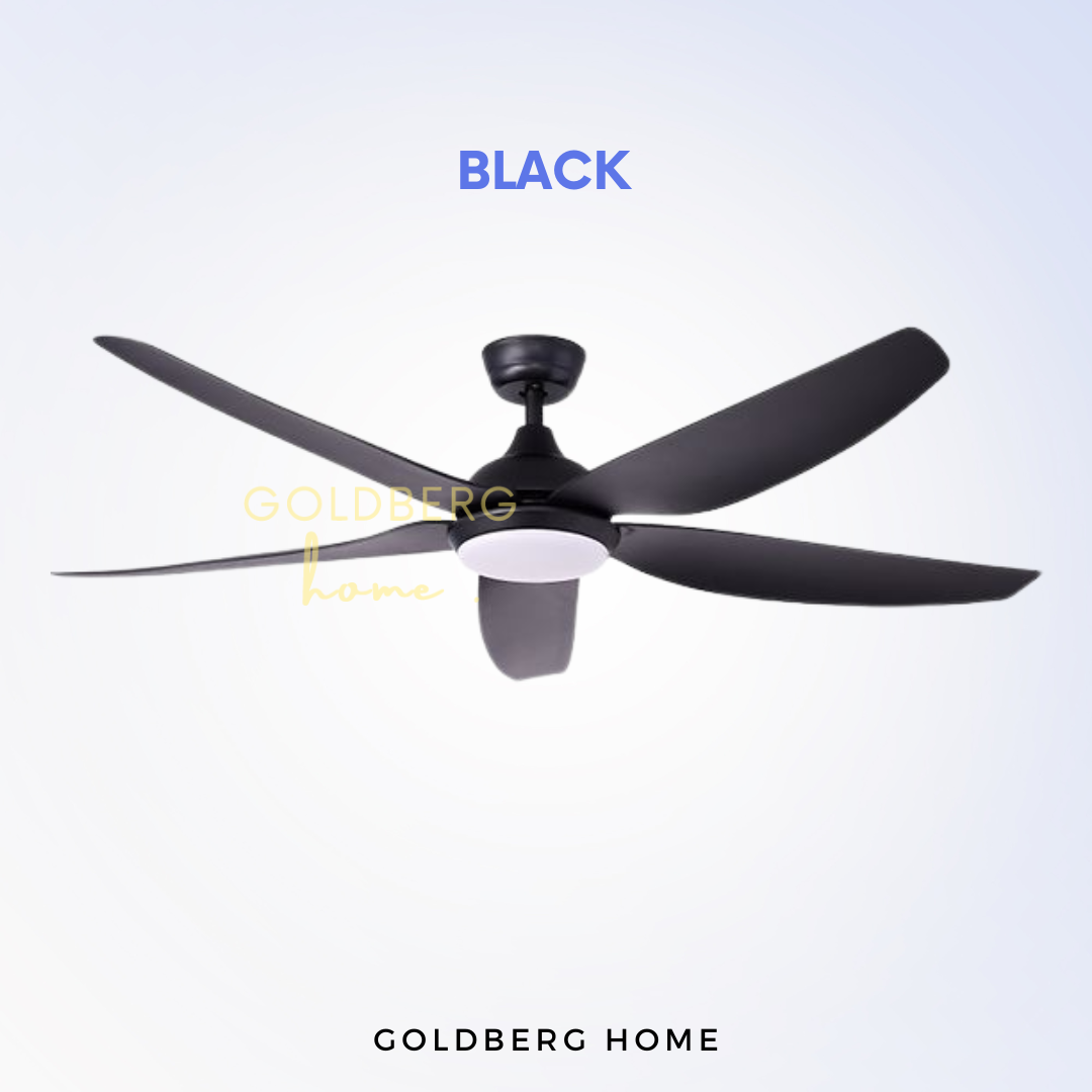 Black Bestar SMART Ceiling Fan Star5 for SG HDB Condo Landed | 5 Blades Ceiling Fan | Goldberg Home SG