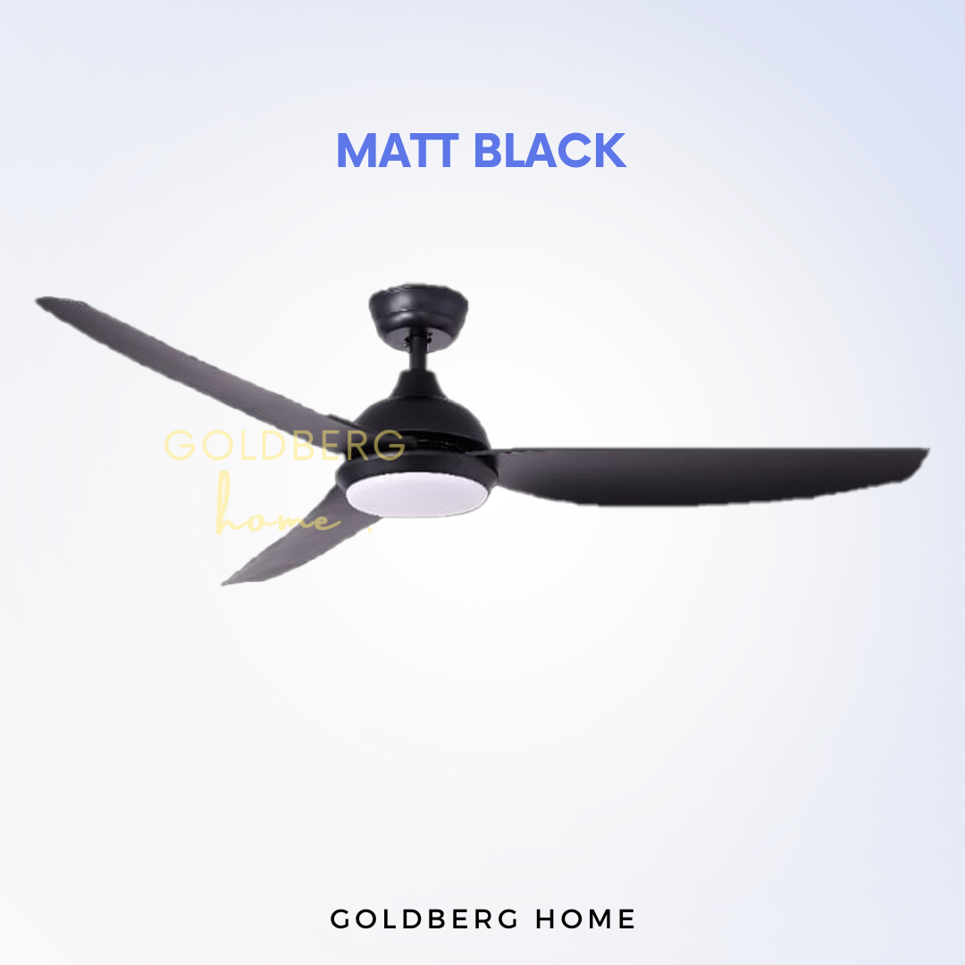 Matt Black Bestar Star-3 Ceiling Fan | Ceiling Fan with LED Light | Goldberg Home SG