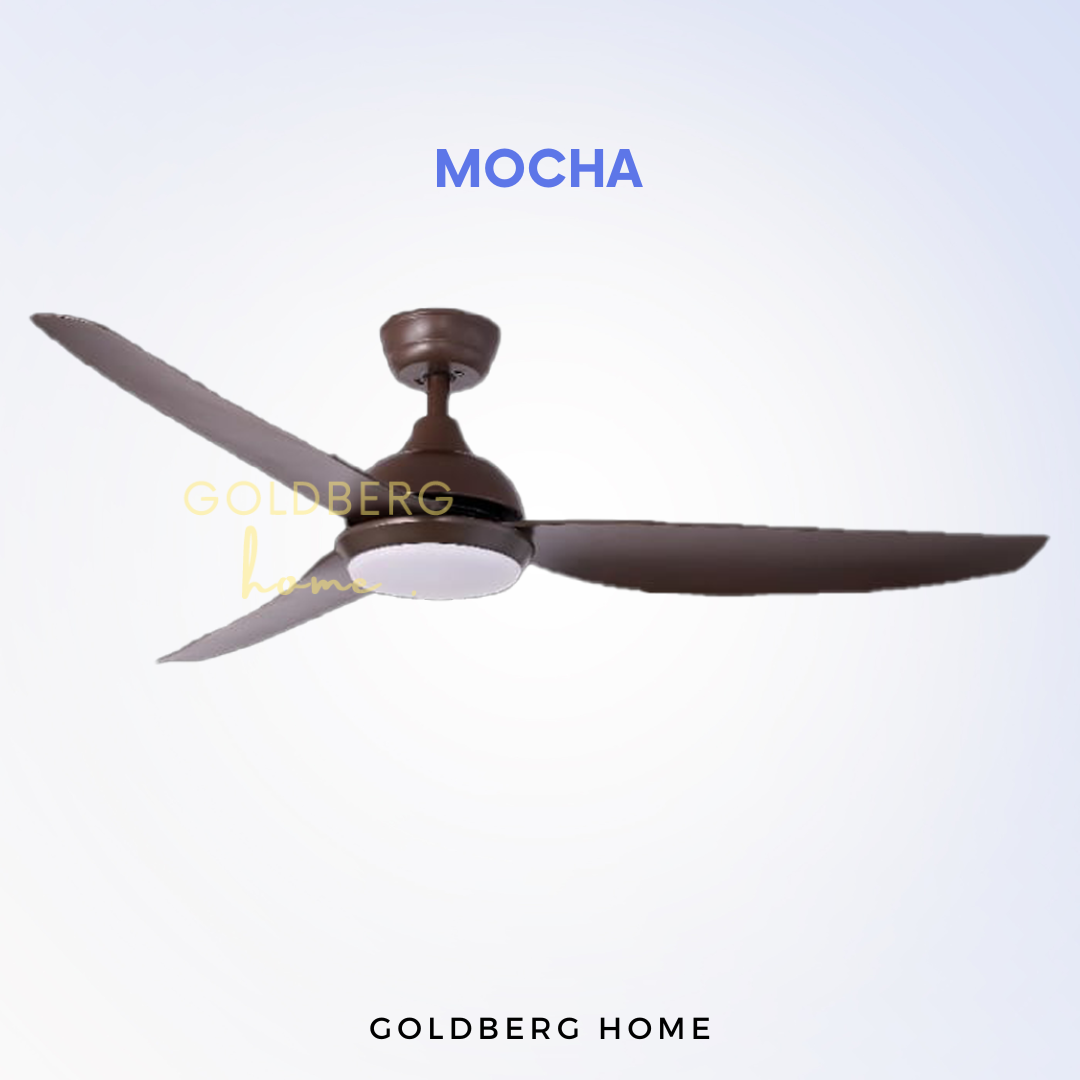 Mocha Bestar Star-3 Ceiling Fan | Ceiling Fan with LED Light | Goldberg Home SG