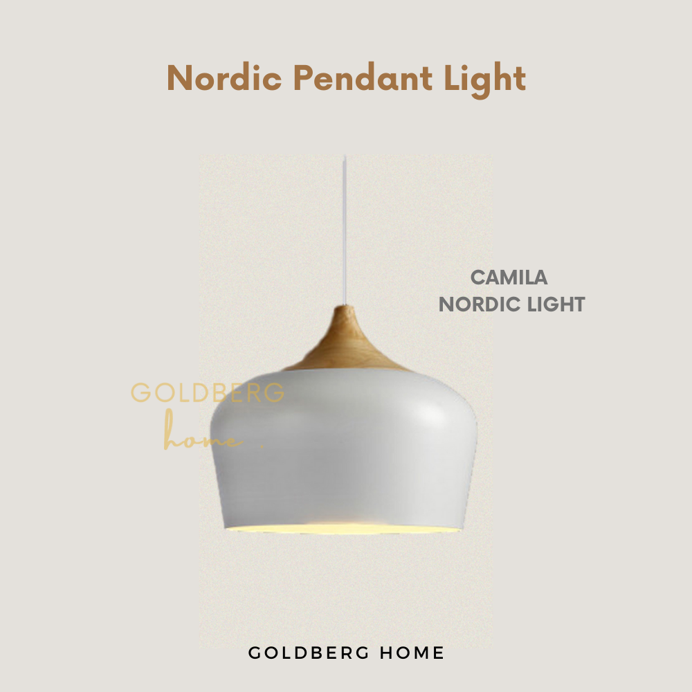White Camila Nordic Pendant Light | Nordic Pendant Light | Goldberg Home SG