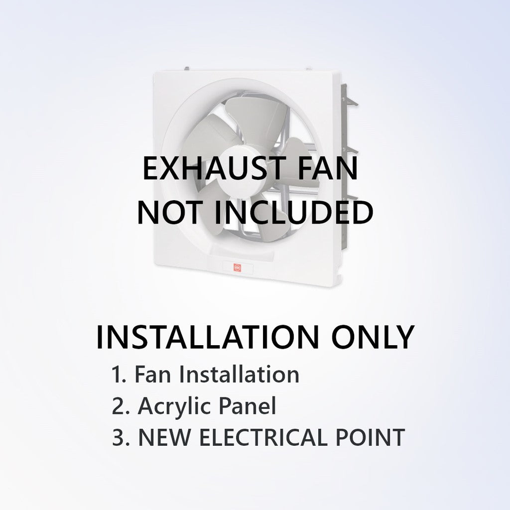 KDK 20/25 AUH Exhaust Fan suitable for SG HDB Condo Landed | Acrylic Panel Ventilating Fan installation | Goldberg Home SG