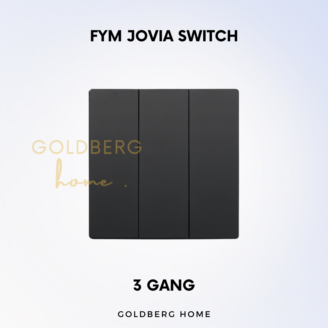 3 Gang FYM Jovia Switch and Socket Goldberg Home SG