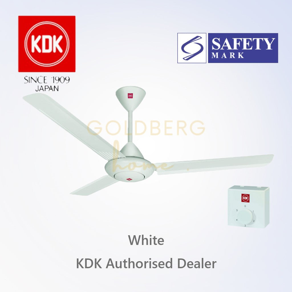 White KDK M60SG Ceiling Fan | Sleek Design Ceiling Fan | Goldberg Home SG