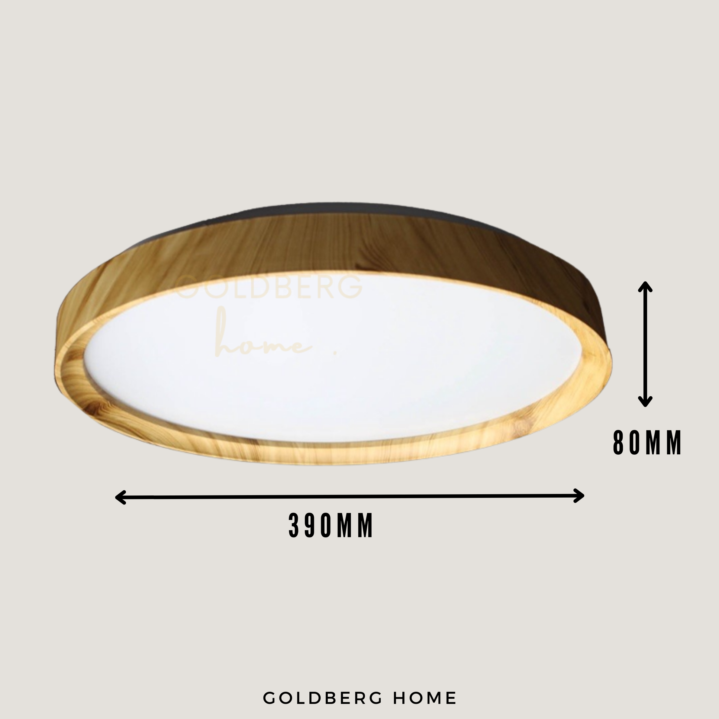 Zakuro Wood LED 39cm 36W Ceiling Light Goldberg Home SG