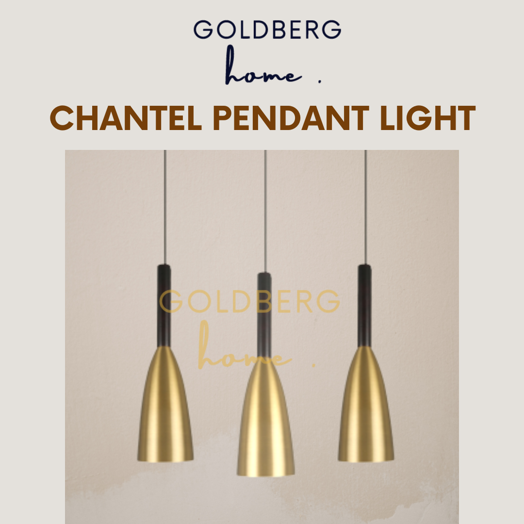 Chantel Minimalist Pendant Light for SG HDB Condo Landed | Nordic Golden Pendant Light | Goldberg Home SG
