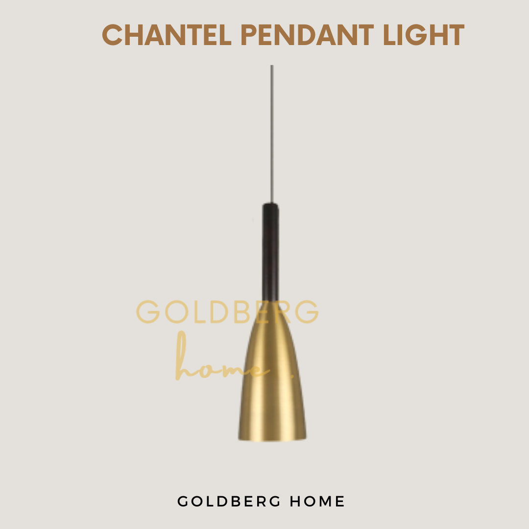 Chantel Minimalist Pendant Light for SG HDB Condo Landed | Nordic Golden Pendant Light | Goldberg Home SG