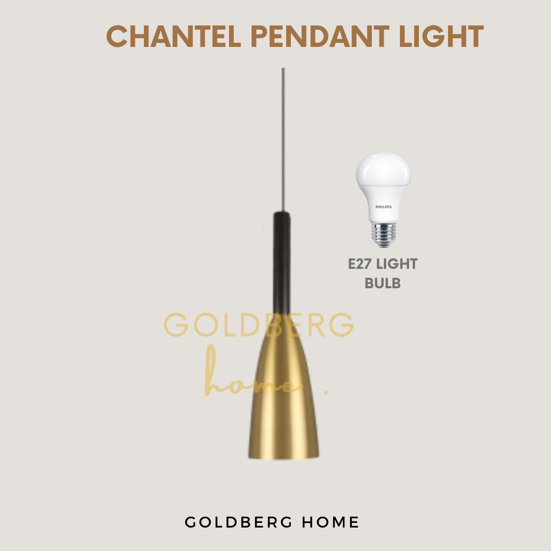Light Bulb for Chantel Minimalist Pendant Light | Nordic Golden Pendant Light | Goldberg Home SG