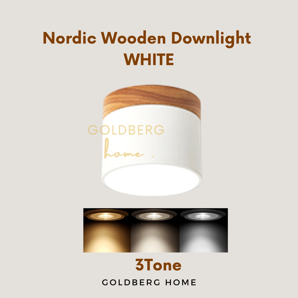 Light Temperature of Tako Premium Nordic Downlight | Real Wood Base Down Light | Goldberg Home SG