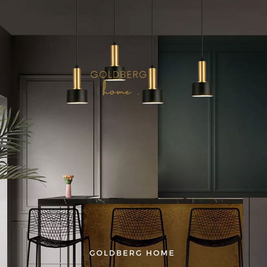 Hazel Minimalist Pendant Light for Bar Table Area | Nordic Golden Pendant Light | Goldberg Home SG