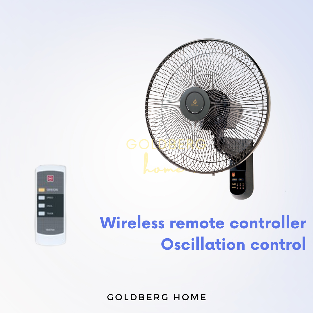 Product Spec KDK M40MS Wall Fan | Wall Fans with Remote Control | Goldberg Home SG