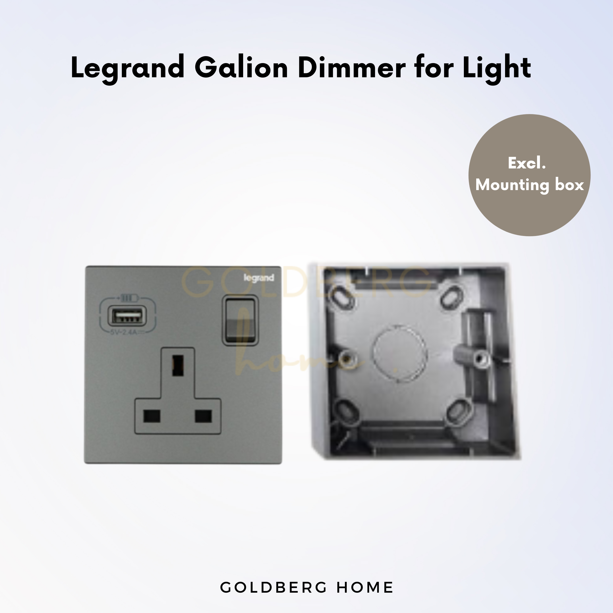 Legrand Galion Single Socket with USB Goldberg Home SG