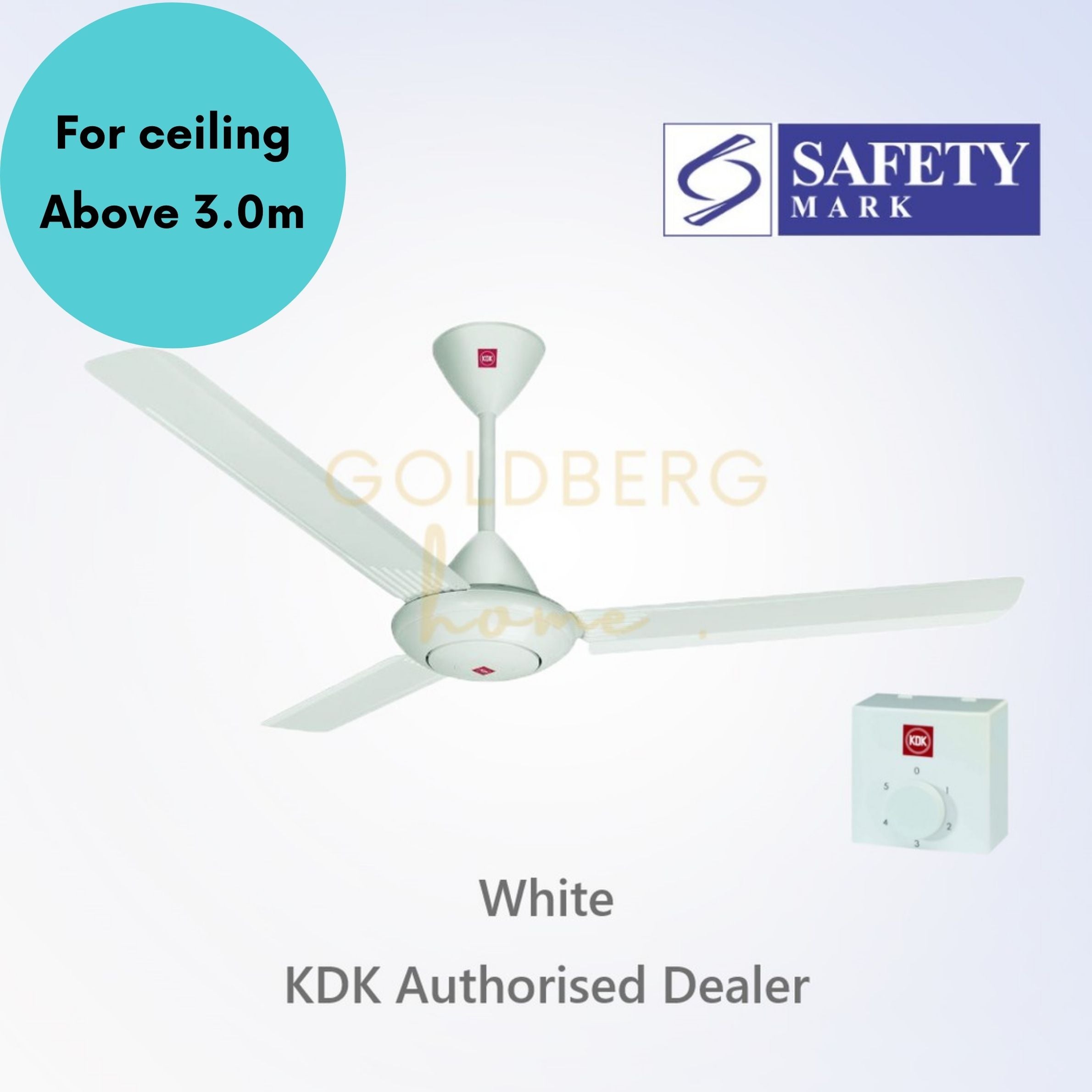 Measurement of KDK M60SG Ceiling Fan | Sleek Design Ceiling Fan | Goldberg Home SG