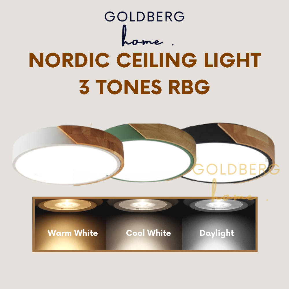 Nordic Tritone Ceiling Lights suitable for SG HDB Condo Landed | Cozy ambience Ceiling Light |Goldberg Home SG