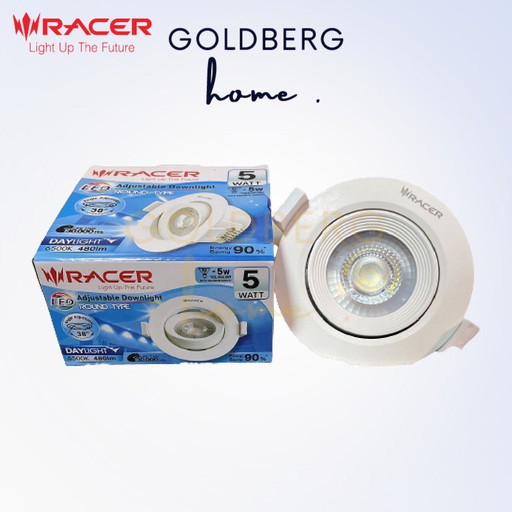 Racer Round Adjustable LED Downlight 5W Spotlight Goldberg Home SG